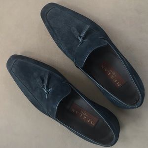 Mezlan Navy Suede Loafers Size 8